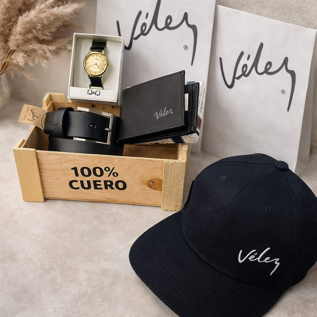 NUEVO COMBO PREMIUM VELEZ! ✨ Compra LA CORREA  Y  LA BILLETERA 🎁 TE OBSEQUIO EL RELOJ Y LA GORRRA