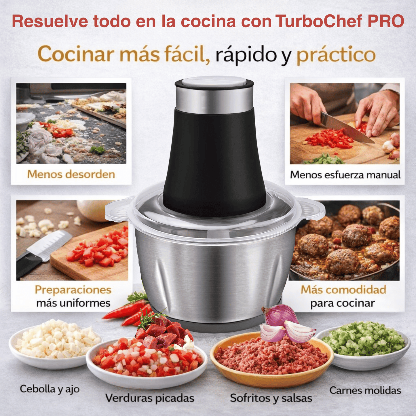 TurboChef Pro – Pica en segundos sin esfuerzo